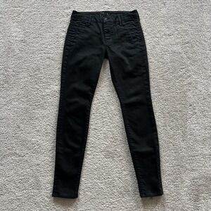 Mother Freja Welt Zip Muse Midnight At The Oasis Pants Womens 27 Black Skinny